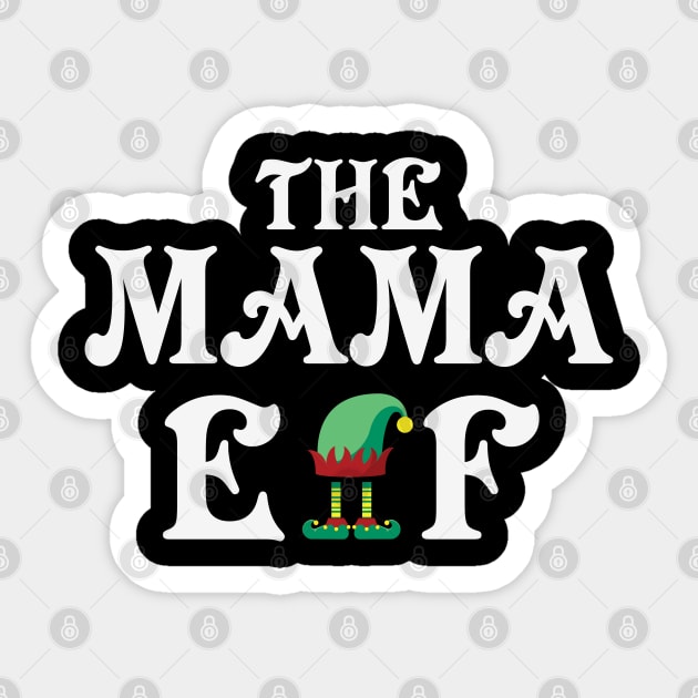 The Mama Elf Matching Family Elf Costume Christmas Gift Sticker by BadDesignCo